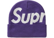 Supreme Big Logo Beanie (FW23) Dark Purple