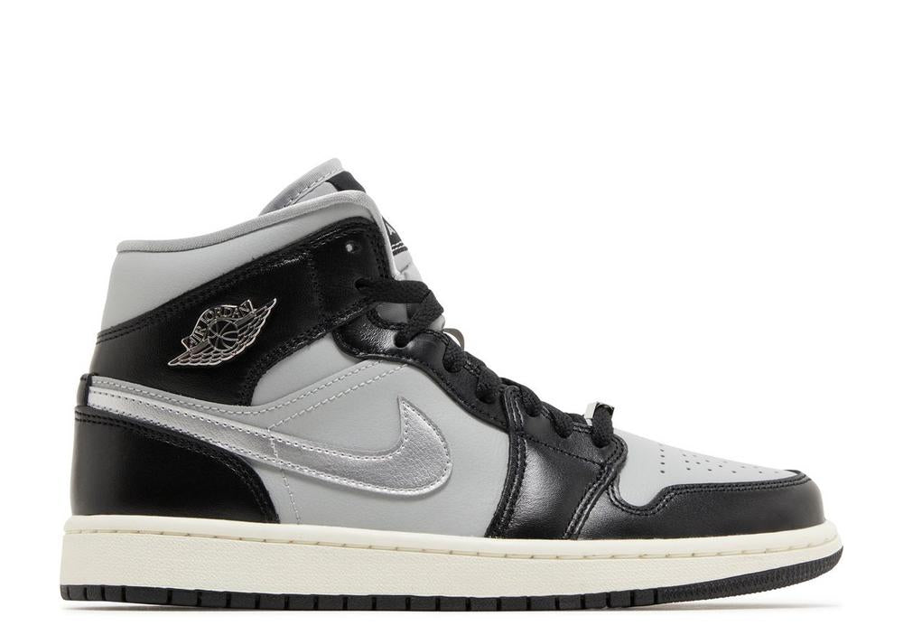 Jordan 1 Mid Wmns Metallic Silver