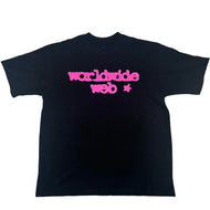 Sp5der Worldwide Web Tee Black/Pink