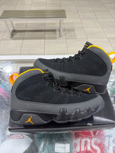 Load image into Gallery viewer, Jordan 9 Retro Dark Charcoal University Gold