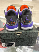 Load image into Gallery viewer, Jordan 3 Retro Black Court Purple