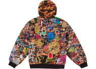 Supreme AOI Embroidered Hooded Work Jacket Flames