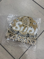 Supreme Bandana Big Logo Beanie Beige