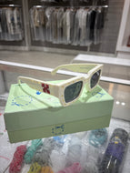 OFF-WHITE Mercer Cut-Out Square Frame Sunglasses White/Red (OERI026S22PLA0010107)
