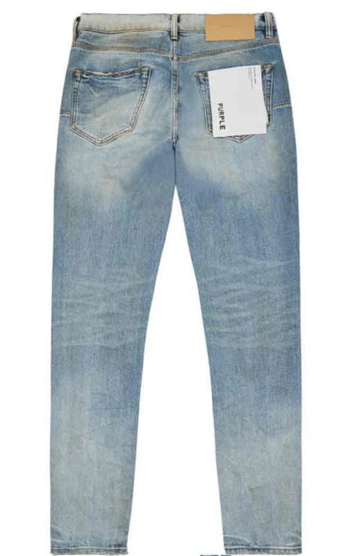Purple Brand Distressed Basalt Light Indigo Denim