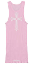 Load image into Gallery viewer, Chrome Hearts Cross Ribbed Tank Top Pink