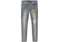 Purple Brand Blotted Paint Blowout Jeans Mid Indigo