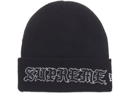 Supreme New Era Old English Beanie Black
