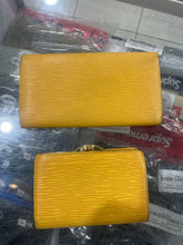 Load image into Gallery viewer, Vintage Louis Vuitton Yellow Epi Bi Fold Long Wallet &amp; Coin Purse
