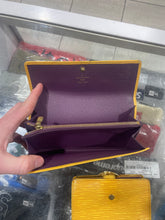 Load image into Gallery viewer, Vintage Louis Vuitton Yellow Epi Bi Fold Long Wallet &amp; Coin Purse
