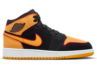 Jordan 1 Mid SE Black Vivid Orange (GS)