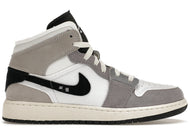 Jordan 1 Mid SE Craft White Cement Grey Black (GS)