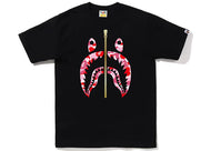 BAPE ABC Camo Gold Zip Shark Tee (SS23) Black Pink