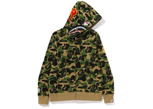 BAPE ABC Camo Shark PONR Full Zip Hoodie Green