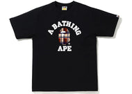 BAPE Check College Tee Black/Red