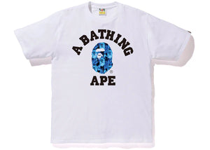 BAPE Flame College Tee White/Blue