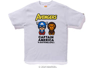 BAPE x Marvel Comics Milo Captain America Tee White