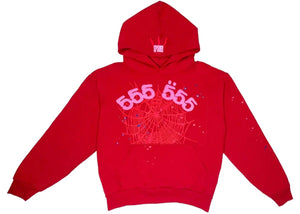 Sp5der Worldwide Red Angel Number 555 Hoodie & Pant red