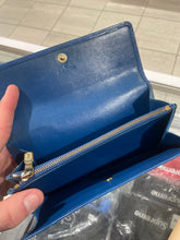 Load image into Gallery viewer, Vintage Louis Vuitton Blue Epi Bi Fold Long Wallet &amp; ID Holder