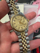 Load image into Gallery viewer, 1975 Two Toned 36mm Rolex Datedust 1601