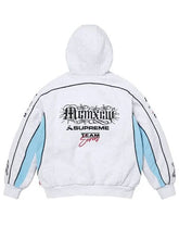 Load image into Gallery viewer, Supreme Racing Lined Zip Up Hooded Sweatshirt Grey