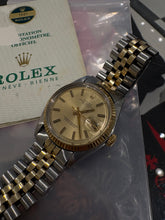 Load image into Gallery viewer, 1975 Two Toned 36mm Rolex Datedust 1601