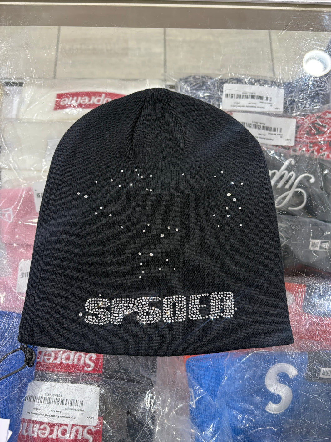 Sp5der Rhinestone Beanie